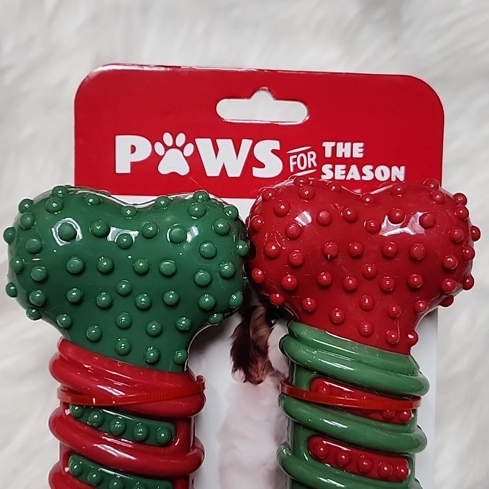 Red & Green Dog Chew Toys - New with Tags - Set Of 2
